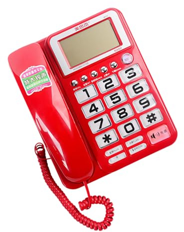 Buxuaaaa fast telefon med sladd stor knapp hushåll hotell företag skrivbord fast telefon för hem hotell gästrum sladd telefon grundläggande telefon