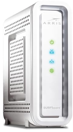 ARRIS (SB6190) - Cable Modem - DOCSIS 3.0 32x8 Gigabit Modem, [Check with your provider for compatibility]1 Gbps Port, 800 Mbps Max Speed, 2 Year Warranty - White