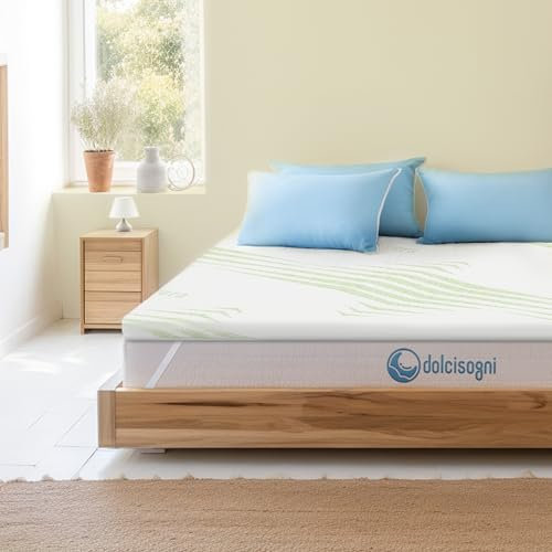 Oeko-TEX® Zertifizierter Matratzen Topper 160x190 cm mit 100% Memory Foam und Bezug aus Aloe Vera - Matratzentopper 160x190cm mit Dicke 5 cm - Made in EU