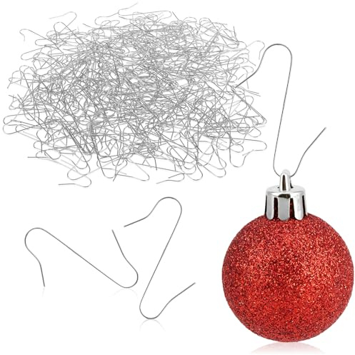 com-four® 300x Haken für Weihnachtsbaumschmuck - Schnellaufhänger Doppelhaken für Weihnachtsbaum-Deko - Christbaumkugel-Aufhänger, Baumhaken als Deko-Anhänger
