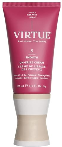 Virtue Un-Frizz Leave-In Hair Treatment for Curly Hair and Frizz Control, Sulfate Free, Safe for All Hair Types, Color Safe