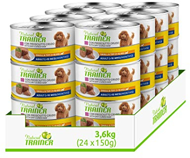 Natural Trainer Small & Toy - Cibo Umido per Cani con Prosciutto Crudo 24 x 150 g