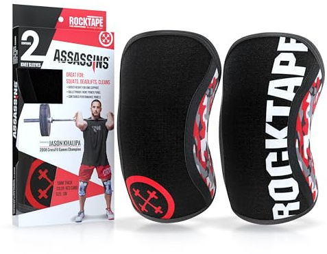 RockTape Assassins Red Camo Knieschützer Unisex, Unisex, 21028, schwarz / rot, XL