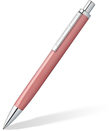 STAEDTLER Druckkugelschreiber triplus 444 M, Farbe Radiant Rose, hochwertiges Metallgehäuse in ergonomischer Dreikantform, Großraummine M, Schreibfarbe Blau, 444 M20-3