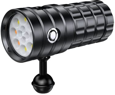 Torcia Subacquea Torcia Fotografica Subacquea, Torcia Subacquea Super Luminosa da 3500 Lumen, Luce Video Subacquea Impermeabile da 100 Metri, Professionale per l'Illuminazione Subacquea