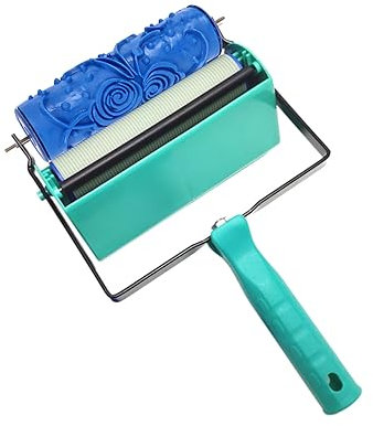 Rodillo de Pintura con Patrones, Rodillo de Textura Artística Reutilizable con Hermosos Patrones, Rodillo de Goma con Plantilla para Pared, Muebles, Tela, Material de Goma, Fácil