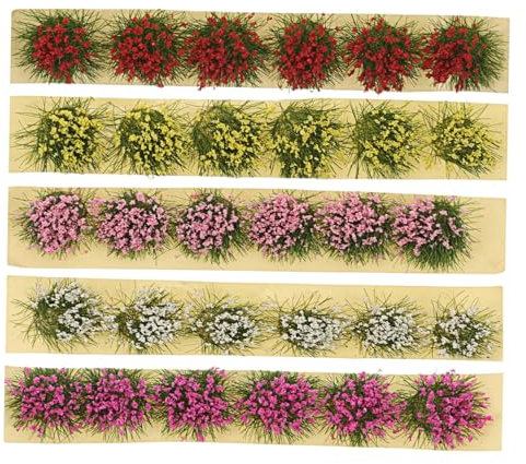 Toddmomy Ornement De Grappe De Fleurs Miniature Ornements De Jardin Ensemble De Compositions Miniatures Décoration De Table en Grappe d'herbe