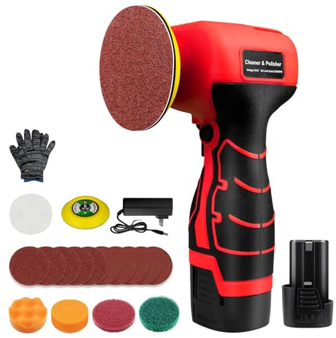 Cordless Sander, 3 Palm Sander with 16.8V 3.0Ah Li-ion Battery, 3500RPM Mini Polisher, 19 Accessories Sanders Tool for Sanding/Polishing/Waxing/Cleaning