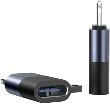 NEEWER Set di Adattatore OTG da USB C a iOS (2 Pezzi), USB Tipo C (Femmina) a iOS (Maschio), Compatibile con iPhone 14 13 12 11 X iPad e Microfono Wireless di Tipo C della NEEWER, LM4