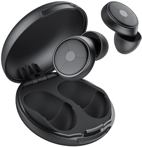 Ear Plugs for Sleep Noise Cancelling -45dB, Soft and Reusable Silicone Hearing Protection Earplugs with 8 Eartips and Carrying Case, for Sleeping, Concert, Working, Studying, Traveling (Black)