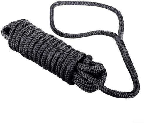 Líneas de muelle de barco de 5/8 pulgadas para cuerda de nailon doble para amarre y aparejo con vida útil mejorada (5/8 pulgadas)