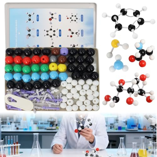 Modelli Molecolari Kit di Chimica Organica e Inorganica 189 Parti con Legami Nucleari e Guida per Insegnanti e Scienziati Kit Atomico Scientifico per Lezioni di Chimica