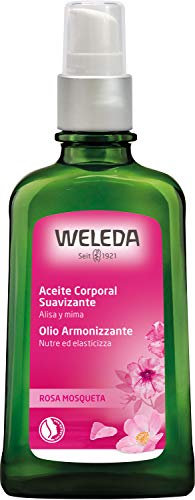 Weleda - Aceite Corporal Suavizante, Mejora la Elasticidad, Alisa y Suaviza la Piel, con Rosa Mosqueta 100% Natural y Aceite de Jojoba, Rápida Absorción - 100 ml