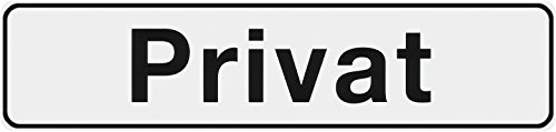 Metafranc Klebeschild Privat - 200 x 48 mm / Beschilderung / Infoschild / Türschild / Gewerbekennzeichnung / Grundstückskennzeichnung / Orientierung / 504040