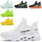 Turnschuhe Herren Laufschuhe Damen Sportschuhe Atmungsaktiv Leichtewichts rutschfeste Gym Fitness Schuhe Fashion Luftpolster Sneaker Schwarz Weiß Rosa Grau Rot Gelb Grün Orange LilaG133 White 37