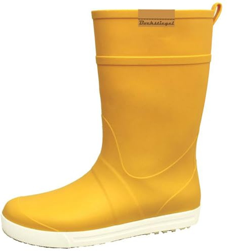 Bockstiegel Botas de agua para mujer Silke botas de lluvia media altura, Amarillo y blanco., 39 EU