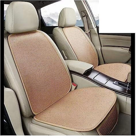 ASHILD Autositzbezüge Komplettset Autositz-Schutzbezug, atmungsaktiv, PU-Leder, Fahrersitz, rutschfestes Kissen, Universalgröße. (Farbe : Beige)