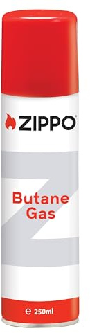 Zippo-butangas 250 ml – Tändare för påfyllning – Högkvalitativ gas från EU – Perfekt för stavtändare, butangasbrännare och butangasinsatser