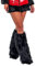 Nicoxijia Women Sexy Furry Leg Warmers Winter Cozy Faux Fur Leg Warmer Long Boot Cuff Cover Christmas Party Costume Accessory (Black, One size)