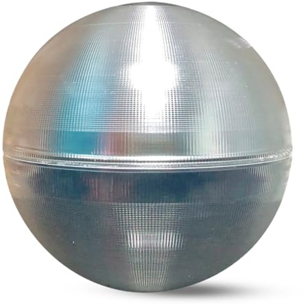 EXTRUMOL - Bola Farola Exterior - Difusor Esférico LEKR480 Anticontaminación Lumínica - Policarbonato Grabado - Medidas: Ø 48 cm - Boca: Ø 17 cm