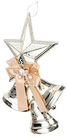 ABOOFAN Feiertagsdekorationen weihnachtsdeko winterdeko weihnachtsdekos Weihnachts Dekoration weihnacjtsdeko weihnchtsdeko Glockenbaumverzierung Weihnachtsbaumglocken Plastik Silver