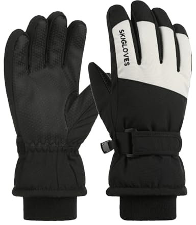 Schneehandschuhe Kinder Winterhandschuhe - Skihandschuhe Winter Für Jahre Jungen Mädchen wasserdichte Und Winddichte Fleece Sports Snowboard Skifahren Fahrradhandschuhe Junge 4-13 Alt