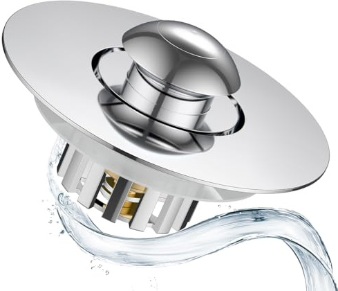 3-in-1 Pop Up Tub Drain Plug, Bathtub Drain Stopper, Bathtub Plug Drain Stopper, Tub Stopper, Anti-Clogging, for 1.42-1.97 Drain HOL