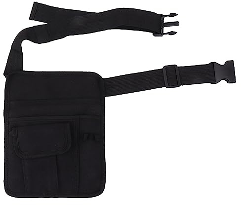 Adjustable Waist Bag Belt Pouch, Canvas Restaurant Waiter Belt Cube with Multiple Storage Pockets, Designed for Restaurants, KTV, and Industry