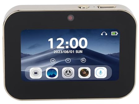 Fockety Cámara Digital 4K para Fotografía, Cámara de Vlogging de Puntos Compactos de 64MP para Youtube con Pantalla Táctil de 3 Pulgadas, 120 Grados de Gran ángulo, Batería (Gold)