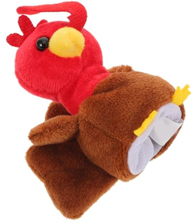 Beaupretty Títere de Dedo Pavo Suave para Juguete Portátil para Narración para Aulas Fiestas y Actividades de Aprendizaje Grupo