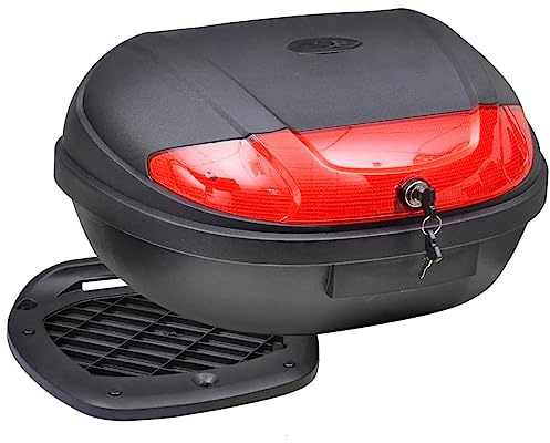 Tomostar Top Case Moto, Top Caisse Topcase Coffre Moto Scooter 72 L pour 2 Casques