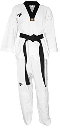 Dorawon, Dobok taekwondo brodé FIGHT, col noir