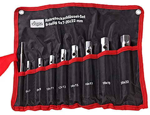 Rohrsteckschlüssel Set 8tlg 6-20+22 mm Aussensechskant