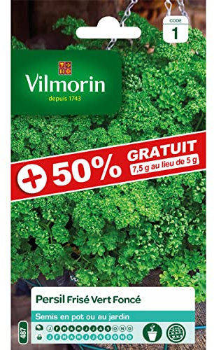 Vilmorin - Sachet graines Persil frisé vert foncé +50% GRATUIT