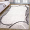 oKu-Tex Teppich Webteppich für Wohnzimmer, Flur, Schlafzimmer Creme Modern geometrisches Design Öko-Tex 100 Größe 120 x 170 cm 30171creme120170