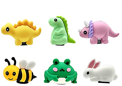6 st skoberlocker för skor, 3D djurskodekorationsberlocker, kub dinosaurie kanin groda skor berlocker för CLOG-sandaler, hållbara skotillbehör berlocker, festpresent för pojkar flickor, Small