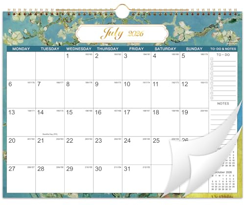 Artfan 2026-2027 Calendar - Calendar 2026-2027 uk from July 2026 - December 2027, 18 months to view, 14.8'' x 11.5'', Perfect for Planning and Organizing Your Home and Office, Green