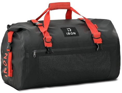 Bolsa Moto Impermeable Maleta Trasera Moto Bolsa de Sillín Alforja Viaje Drybag Hombre Mujeres para Viajes, Deportes, Ciclismo, Senderismo, Camping, Playa 70L Negro