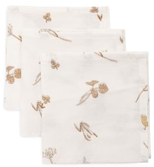 Jollein Spucktücher Baby - Riverside - 3er Pack - 31x31cm - 100% Baumwolle - Mulltücher Baby - OEKO-TEX Zertifiziert