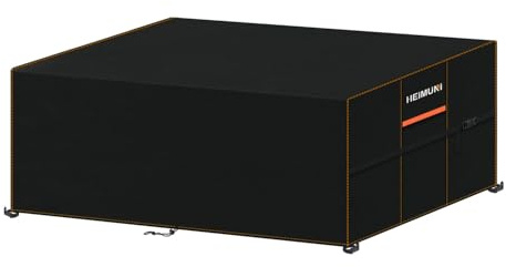 HEIMUNI Funda para Muebles de Jardín, 220x90x80cm Funda Sofa Jardin Rectangular Funda Mesa Exterior Impermeable 420D Tela Oxford Anti-UV, Cubierta de Muebles de Jardín con Salidas de Aire