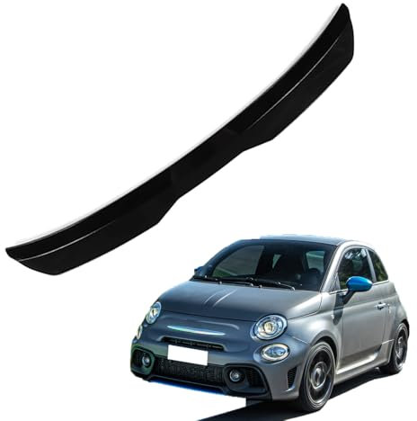 KizmiQ Car Rear Spoilers,for Abarth 595 Roof Wing Hatchback Modification ABS Spoiler reduces drag Improve Fuel Efficiency spoiler,A/Black
