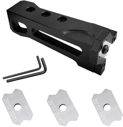 Canteadora para Madera, Cepilladora de Cantos con 3 Cuchillas y 2 Llaves Hexagonales, Cepilladora Manual, para Muebles, Tableros de Madera, para Recortar y Desbarbar (Negro)