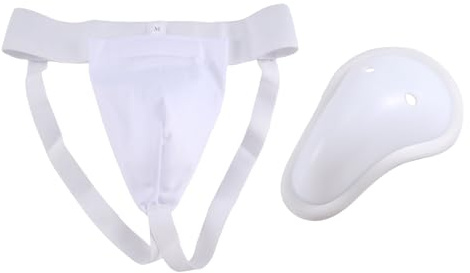 Okeeyseda Coppa Protezione Inguine da Uomo Muay Protezione Inguine Ventilata Regolabile, Allenamento per Combattimento Karate M