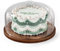 Tel Charme * Cake Stand with Acrylic Dome Lid, Wood Cake Plate with Cover, Cake Display Stand for Cakes, Pastries, Cheese, Perfect for Anniversary Birthday Wedding Party