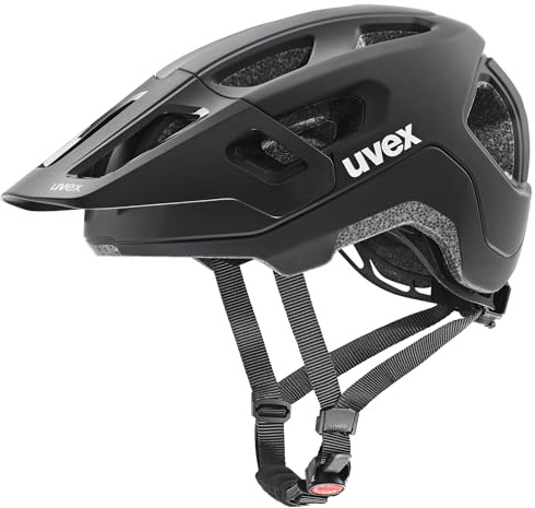 uvex React jr. Kinderfahrradhelm, Black matt, 52-56 cm