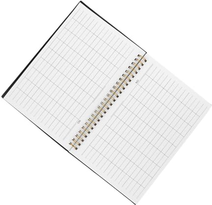 CIYODO Horizontal Record Book Expense Tracker Notebook Financial Analysis Pad Business Notebook Account Ledger Book Personal Finance Ledger Paper Black