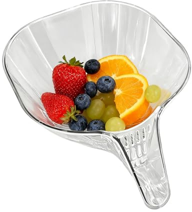 Colino per Frutta - Scodella Lavafrutta e ScolaRiso,Cestino Utensili Cucina con Scolatore Lato per Pulizia Cibo Pasta Fagioli Verdure,Casa Appartimento Ristorante Campeggio Festa