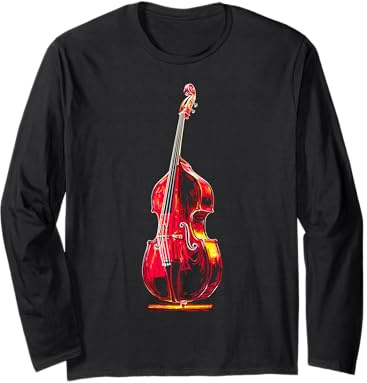 Instrument de contrebasse avec Motif Portrait Amateur de Musique Manche Longue