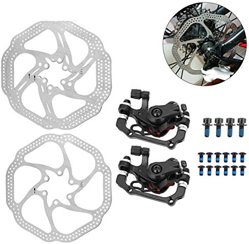 1 paire de kits de freins à disque mécaniques, kit de freins à disque pour vélo, étrier avant et arrière en aluminium, rotor de 160 mm pour vélos de montagne, pliants et de route