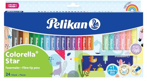 Pelikan Fasermaler Colorella Star Trigangular dreieckige Stifte, 1 Set, 24-farbig